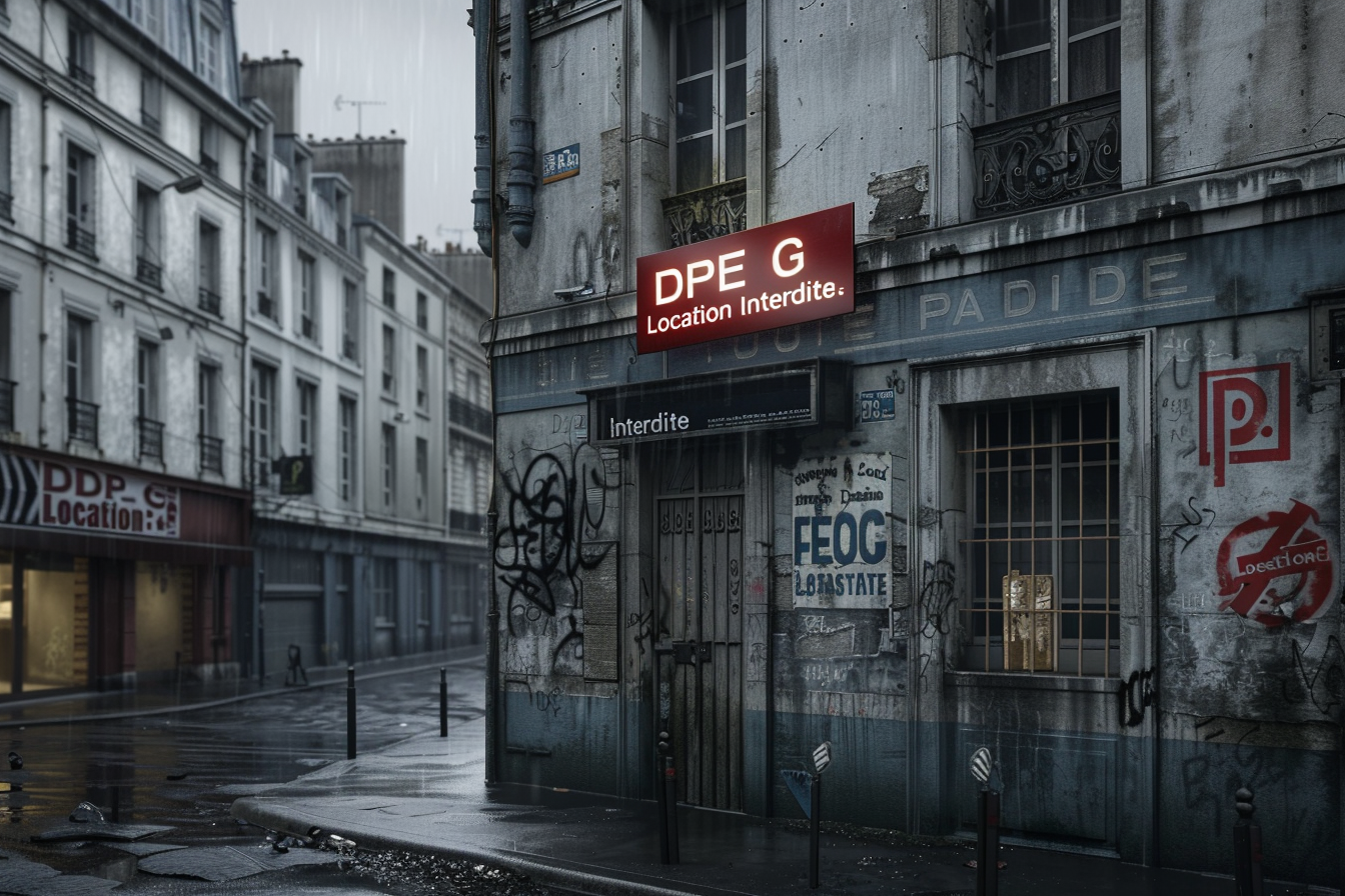 Panneau interdiction location DPE G