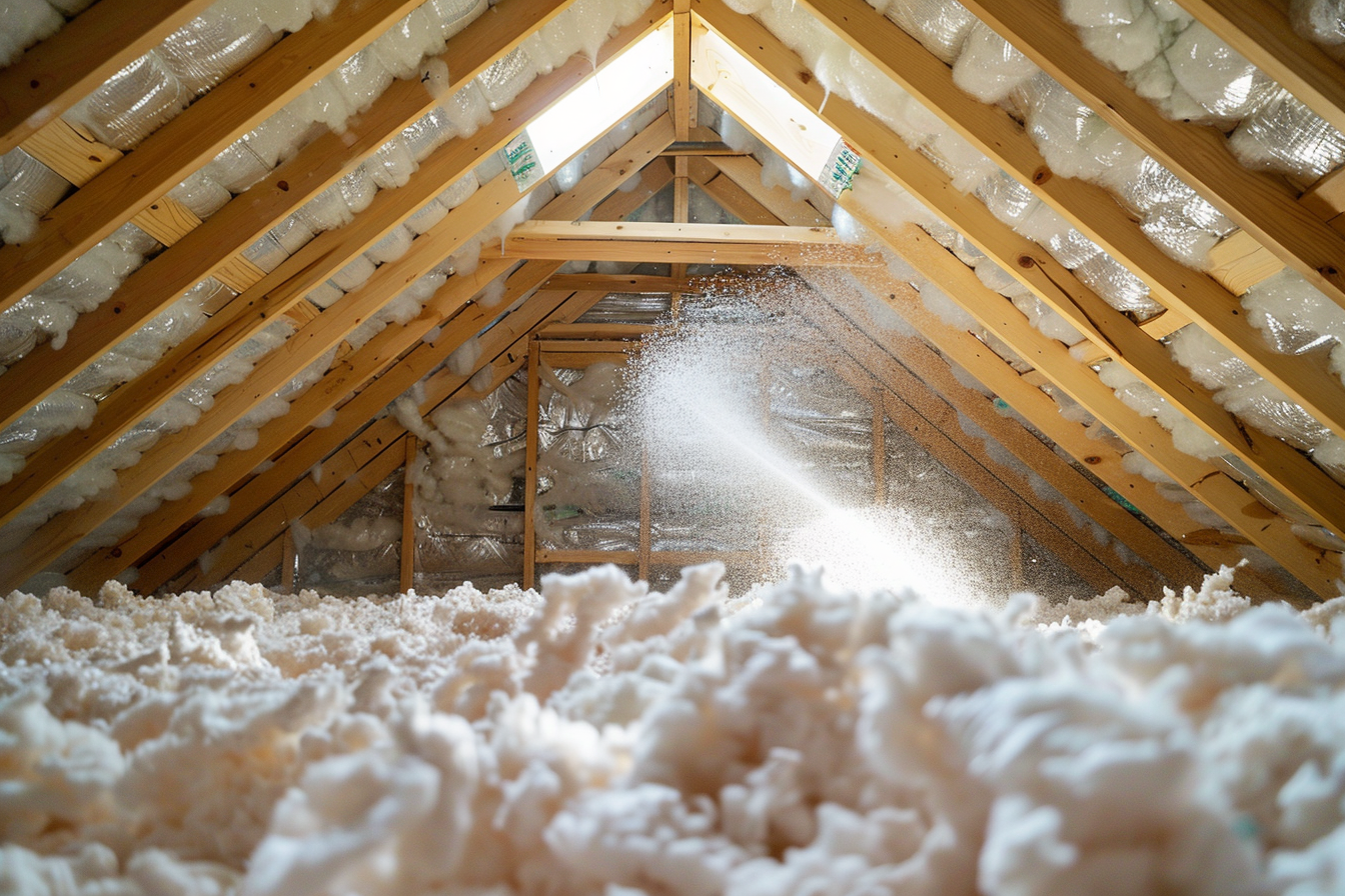 Isolation des combles perdus avec ouate de cellulose